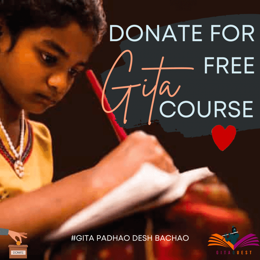 Click this to donate one time for free Gita course.